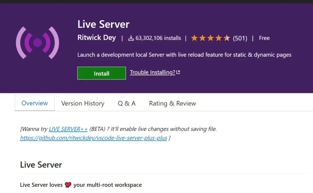 Live Server - VS Code Extension